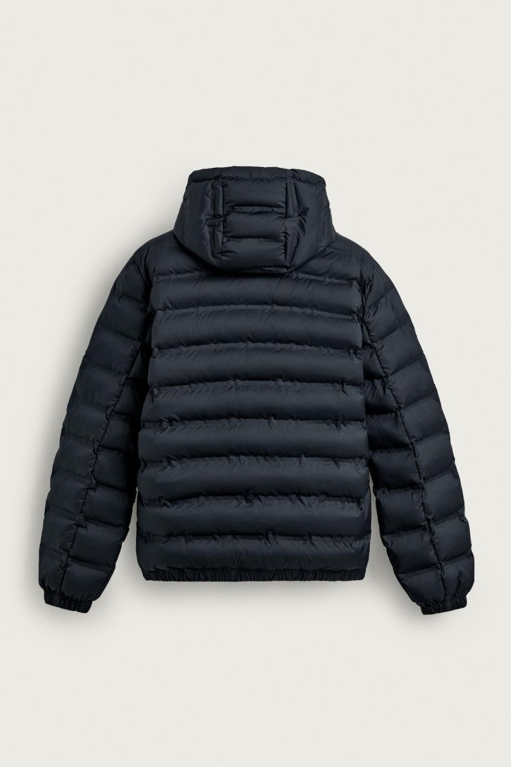 Zara Technical Water-Repellent Puffer — Navy