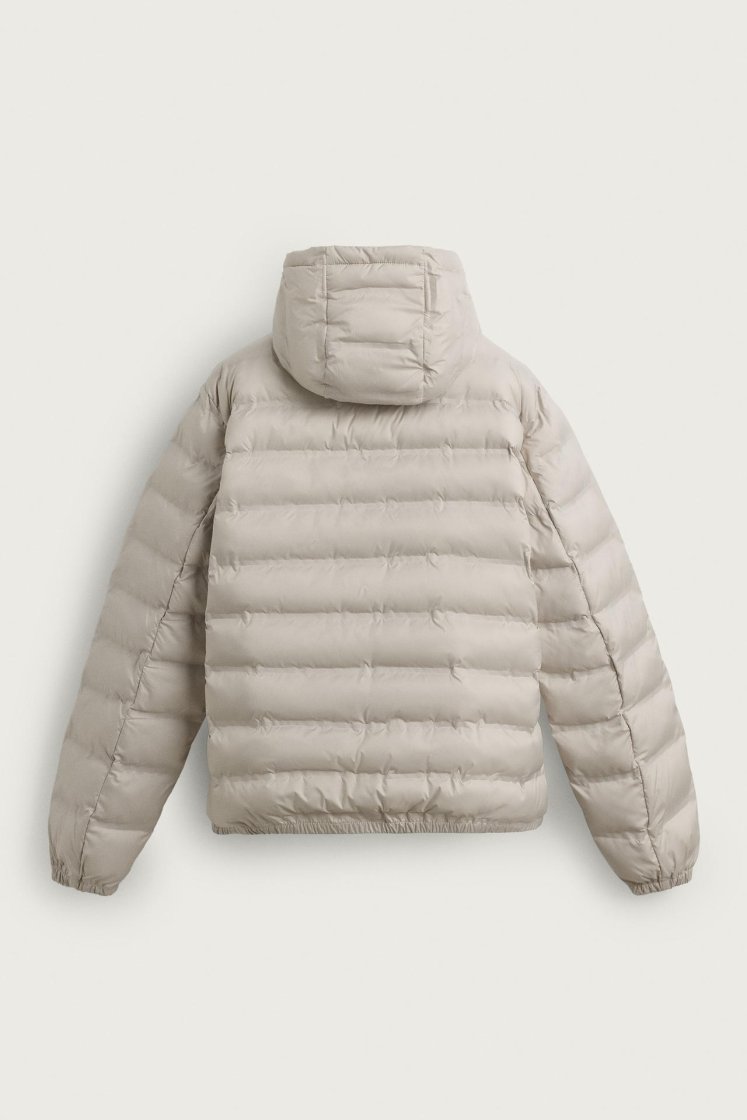 Zara Technical Water-Repellent Puffer — Sand