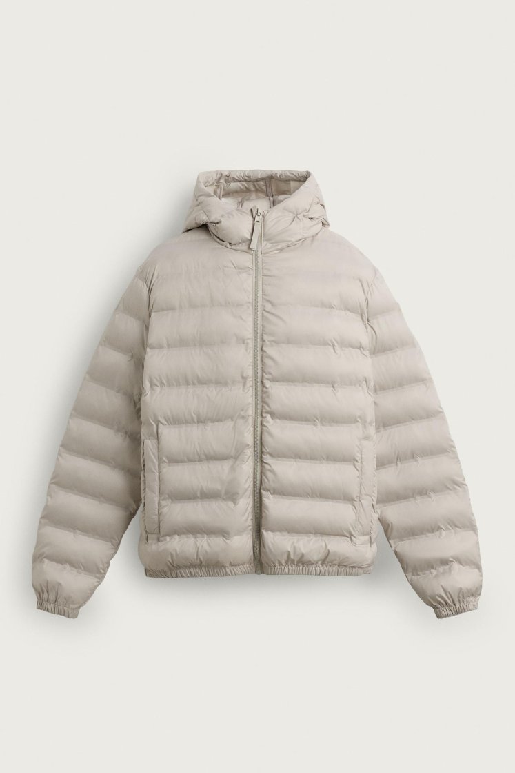 Zara Technical Water-Repellent Puffer — Sand