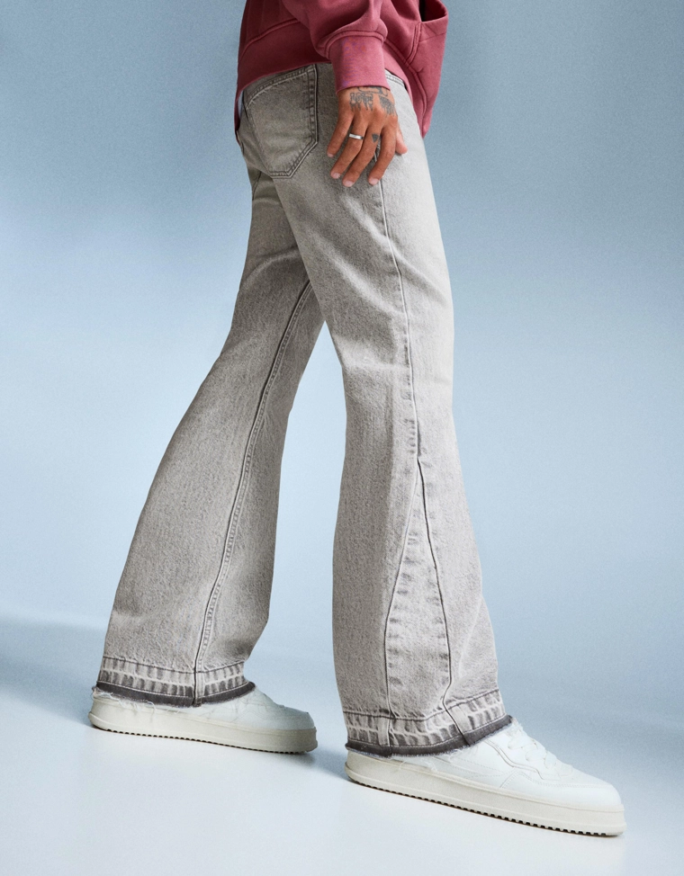 Bershka Flared Straight-Leg Jeans