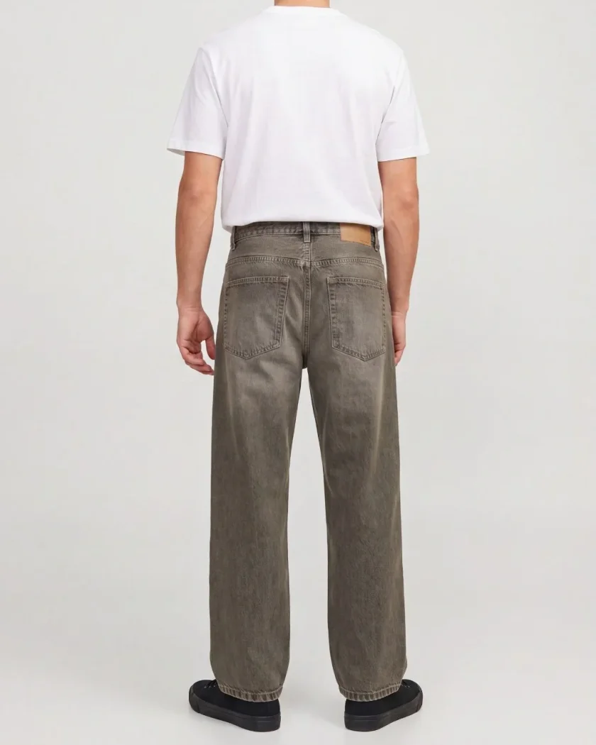 Pull&Bear Baggy Black Gold Denim — Dark Grey