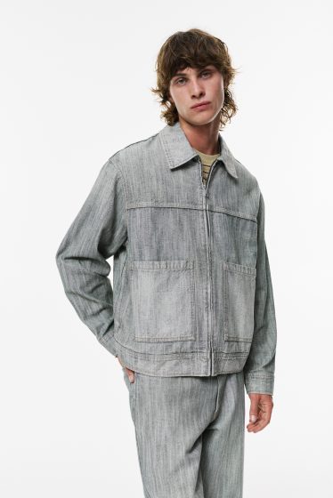 Veste en Jean Zip Pull&Bear