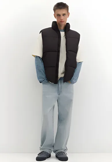 Veste Sans Manches Quilted Noir
