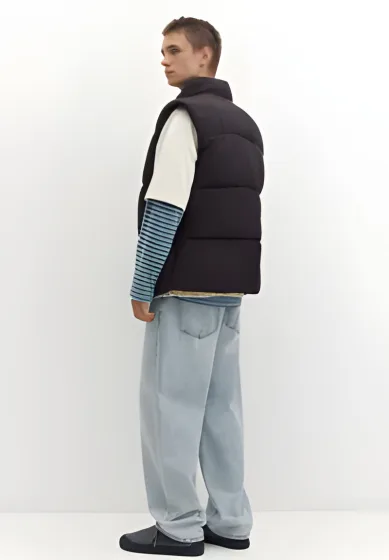Veste Sans Manches Quilted Noir