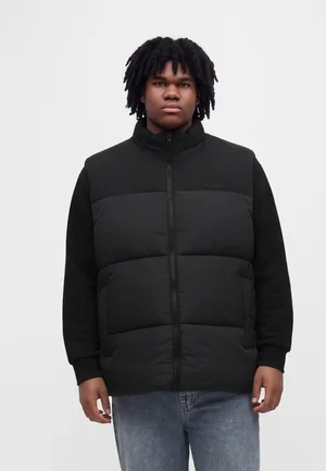Pull&Bear STWD Quilted Vest Black — Black