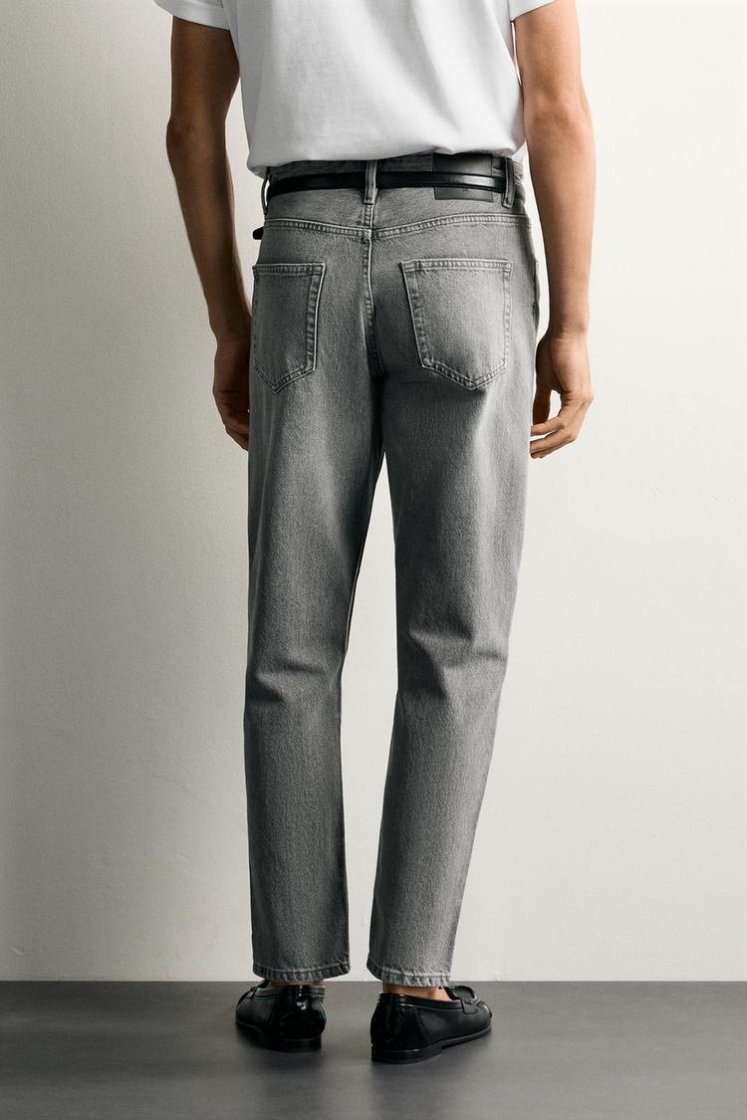 Zara JEAN SLIM TAPERED FIT — Light Grey