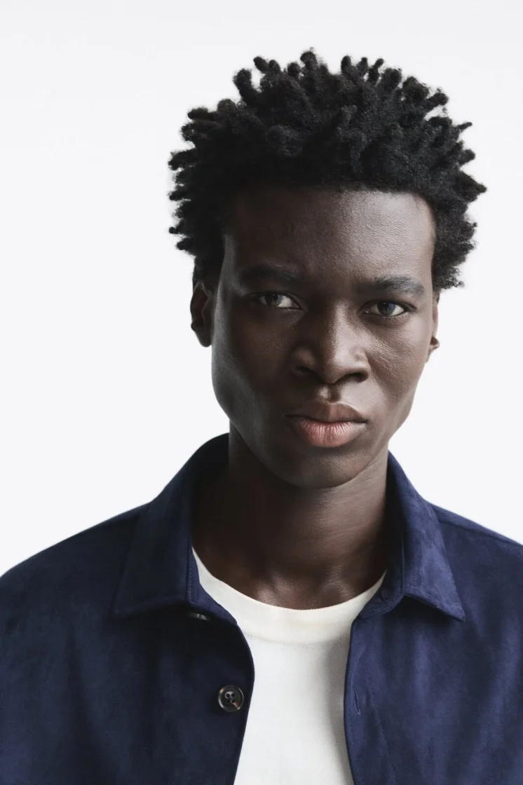 Zara Navy Corduroy Overshirt — Navy