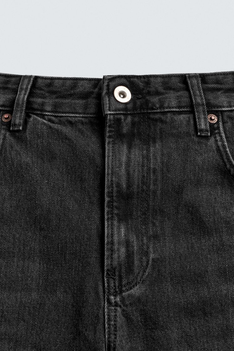 Zara Studded Flare Jeans — Black