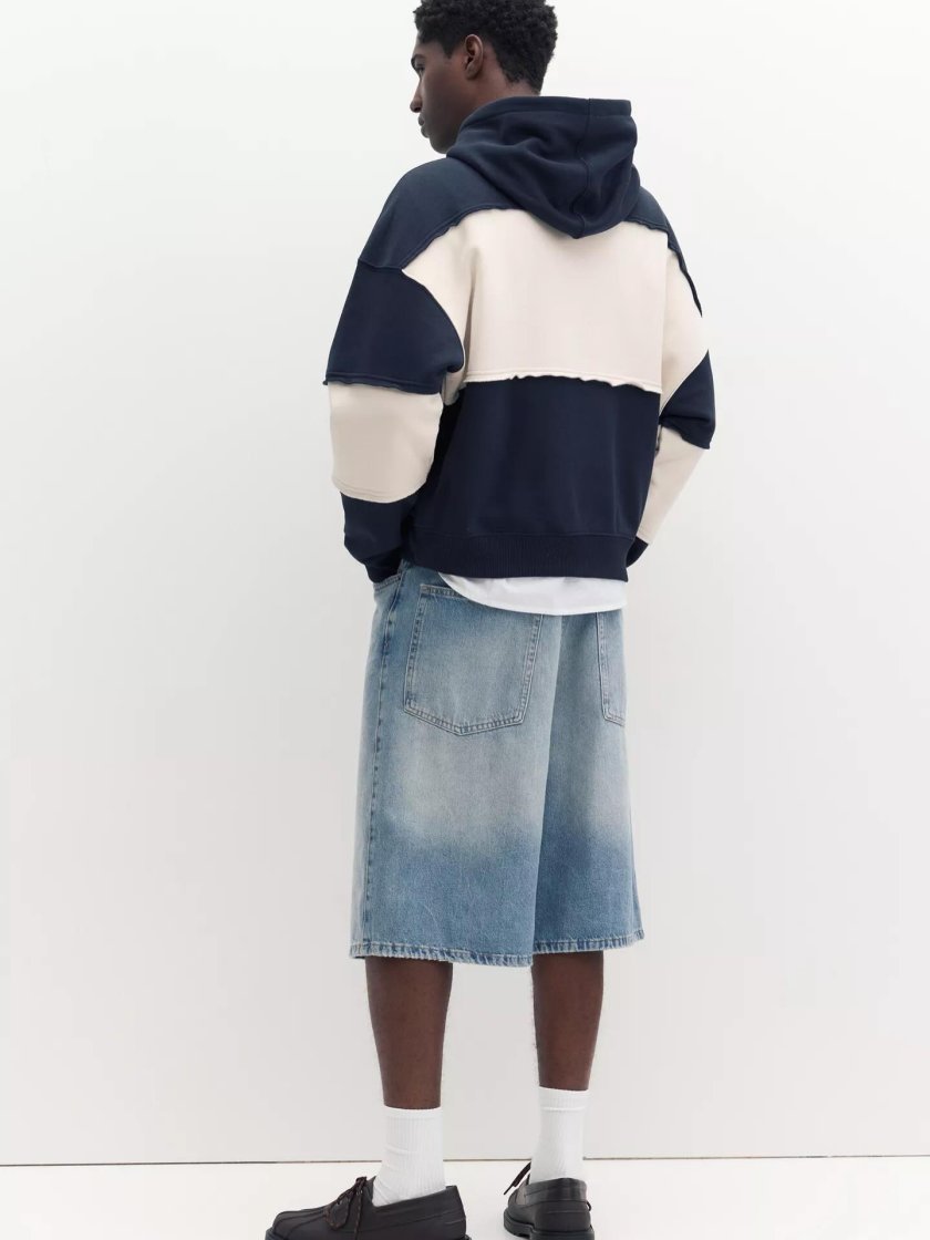 Pull&Bear Color-block oversized hoodie