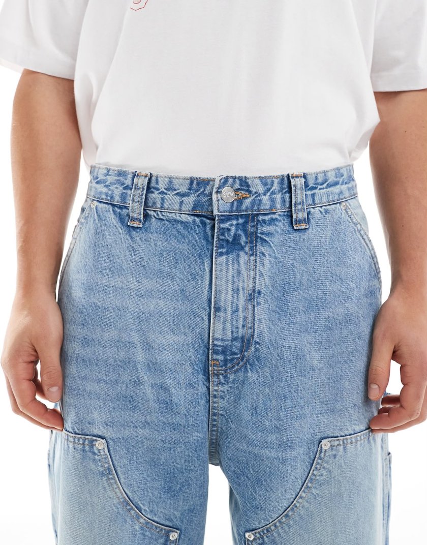 Pull&Bear Baggy pocket washed blue — BLEU