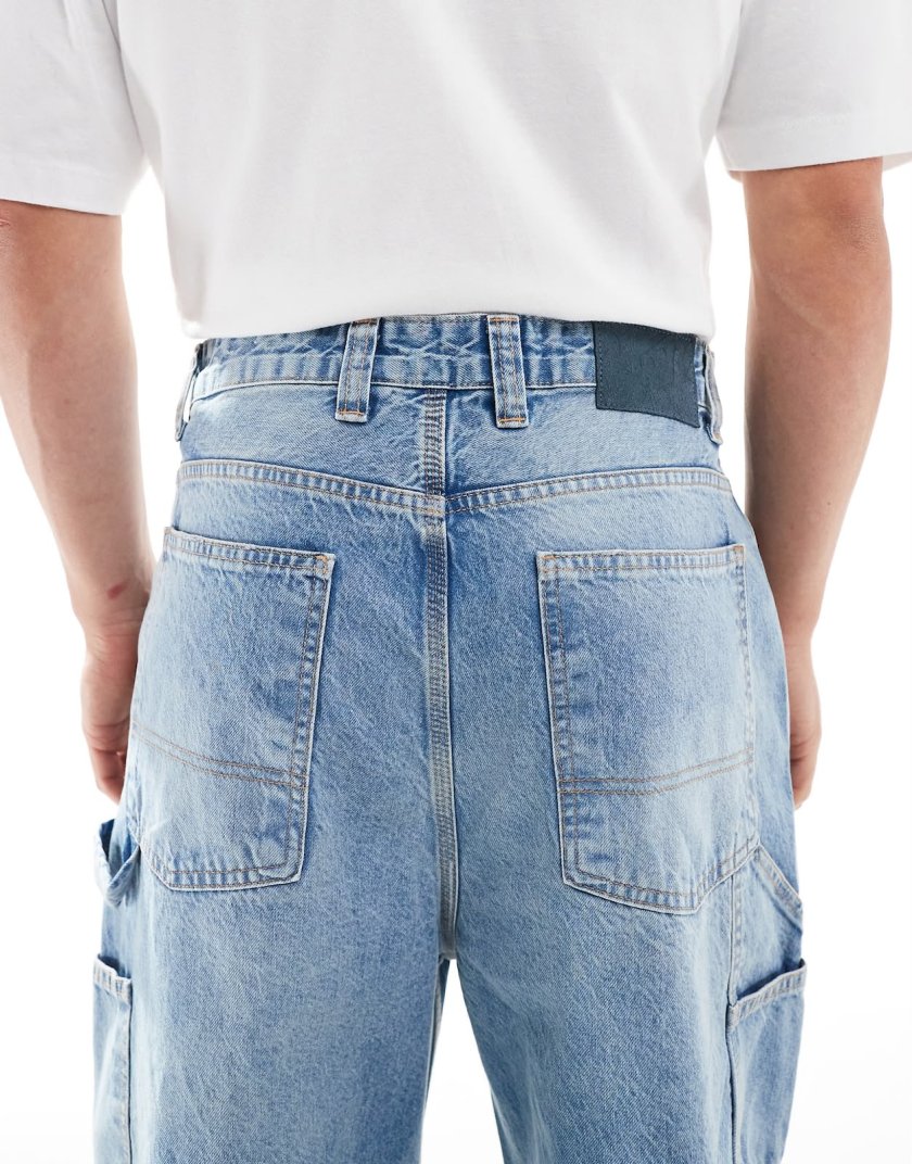 Pull&Bear Baggy pocket washed blue — BLEU