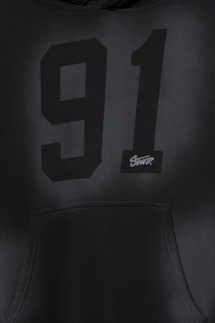 Pull&Bear STWD Faded Black Graphic Hoodie