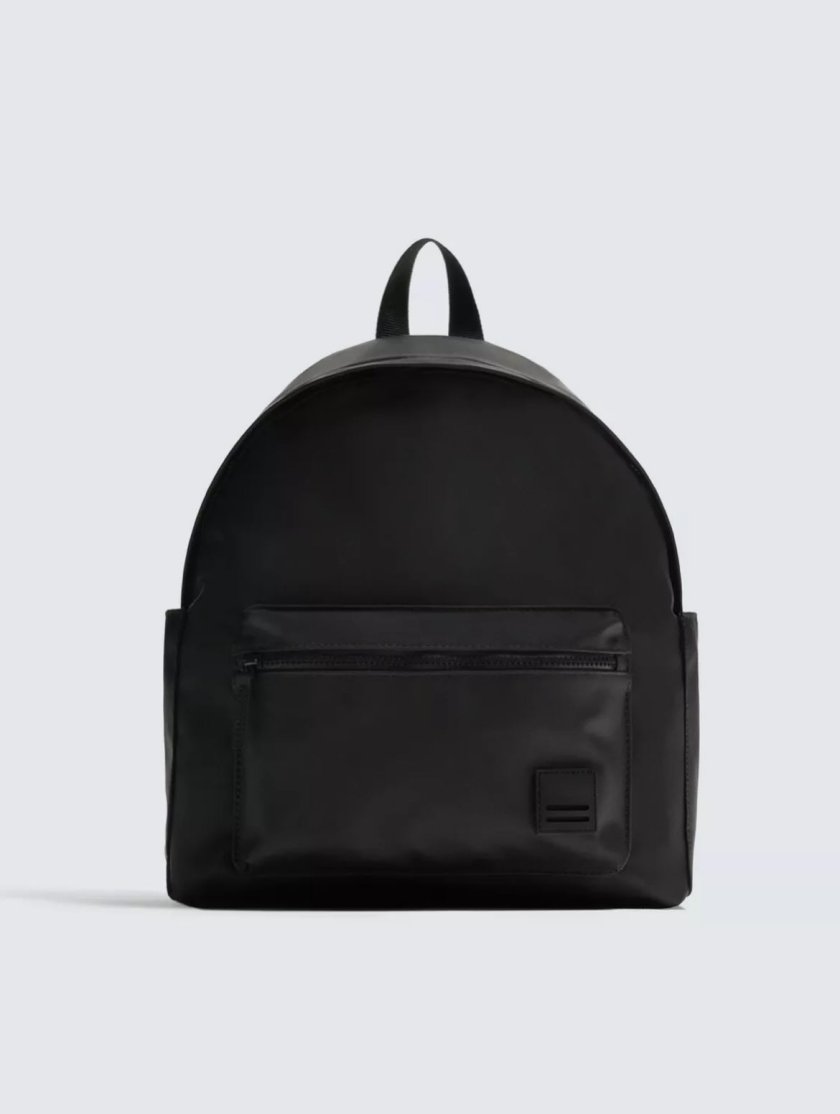 Zara Minimalist Black Backpack — Black