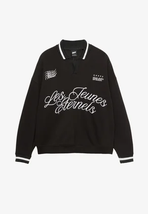 Sweatshirt Col Brodé