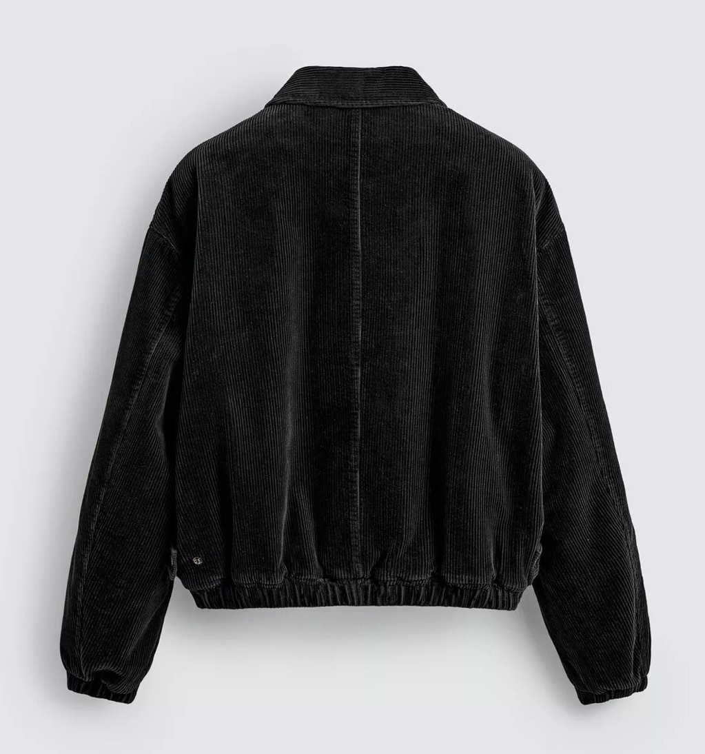 Zara Corduroy Bomber Jacket — Midnight