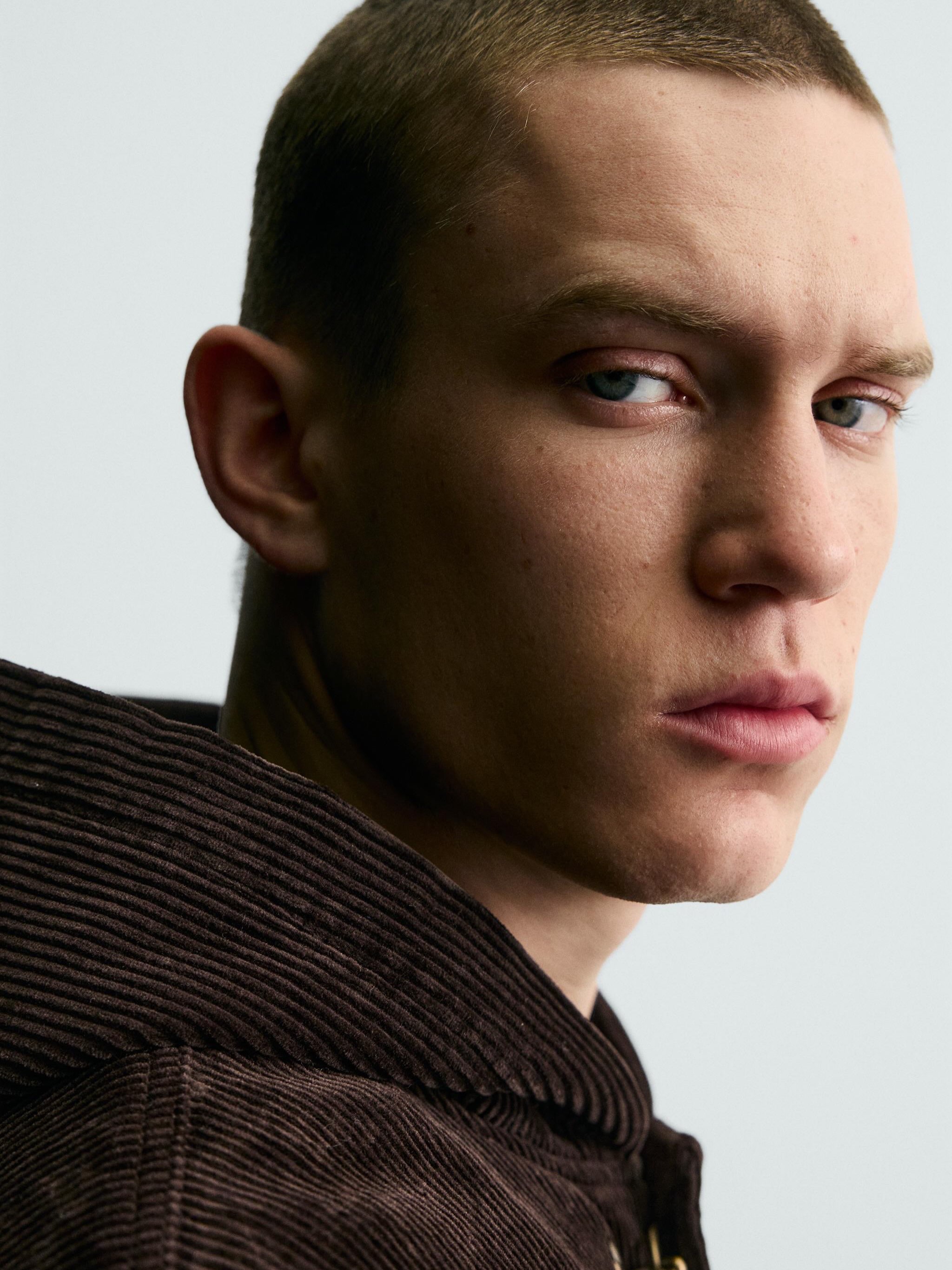 Corduroy Hooded Jacket — Brown