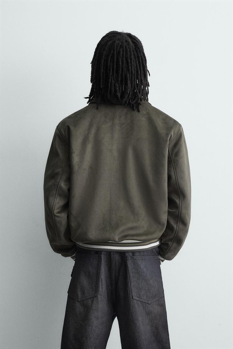 Blouson Bomber Faux Daim