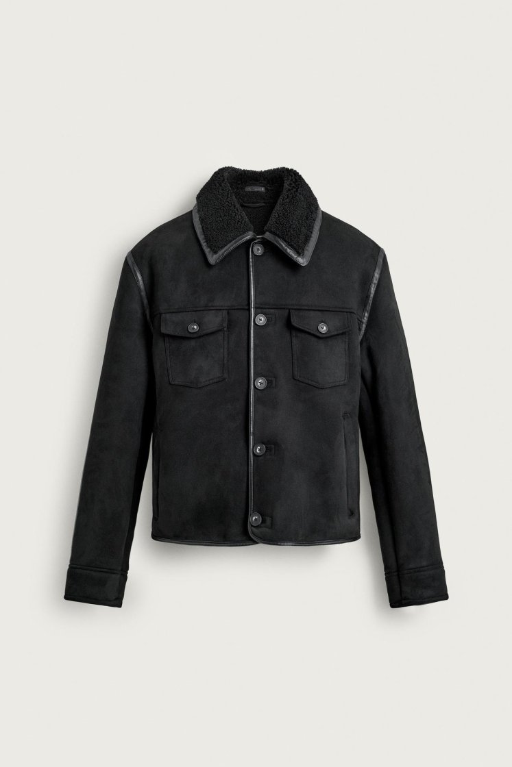 Zara JAQUETA DE POLIURETANO DUPLA FACE — Black