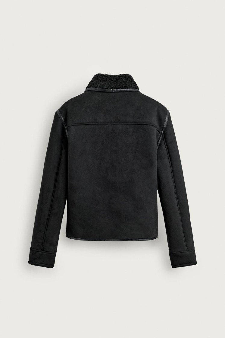 Zara JAQUETA DE POLIURETANO DUPLA FACE — Black