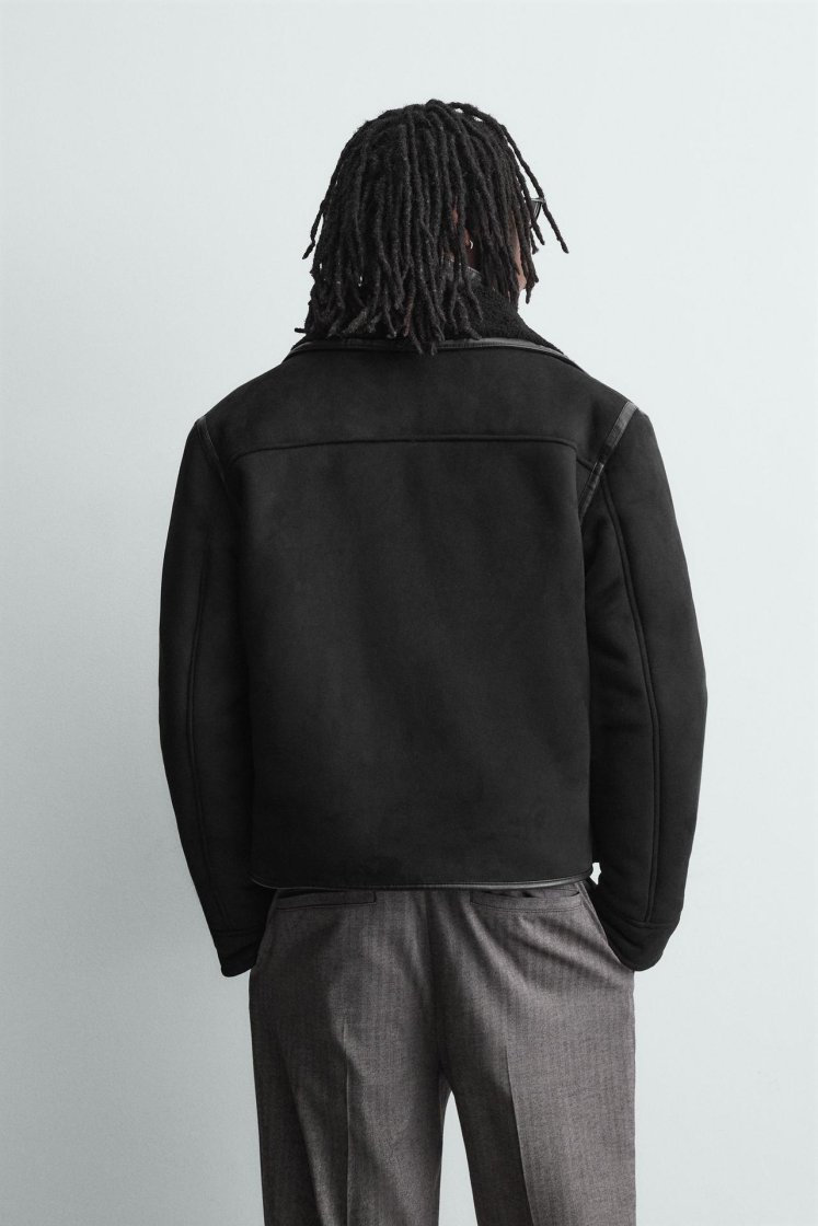 Zara JAQUETA DE POLIURETANO DUPLA FACE — Black