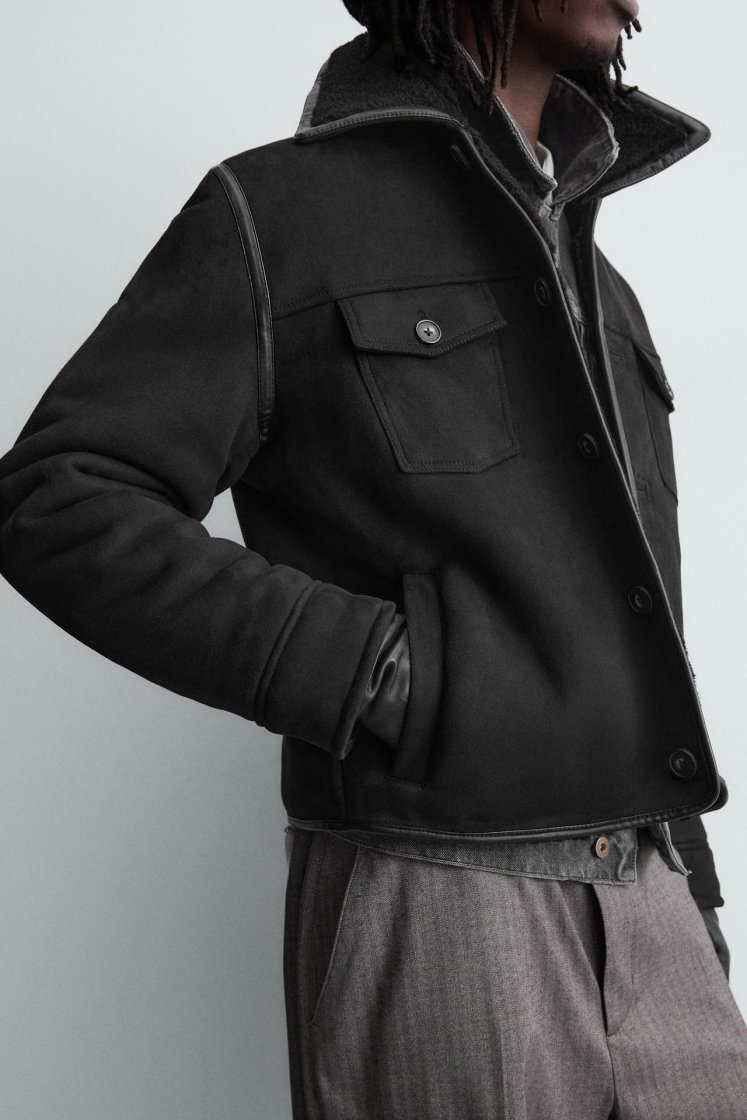 Zara JAQUETA DE POLIURETANO DUPLA FACE — Black