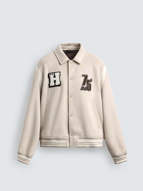 Zara Varsity Jacket with Patches