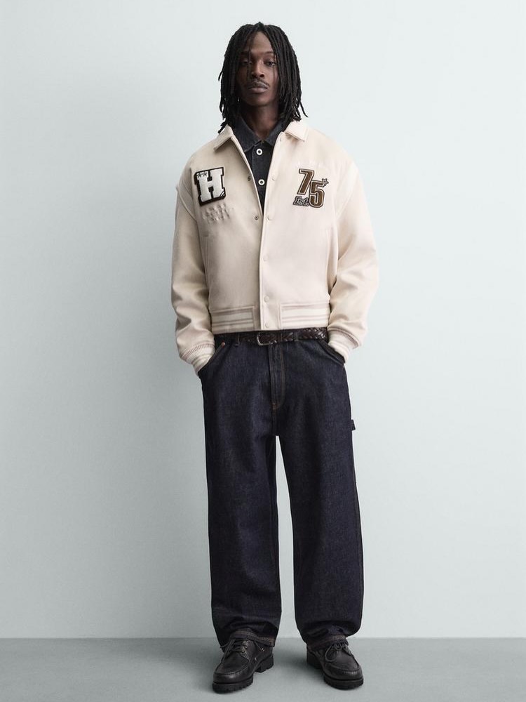 Zara Varsity Jacket with Patches