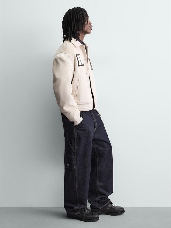 Zara Varsity Jacket with Patches