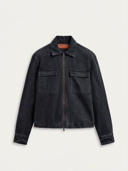Veste en jean zippée