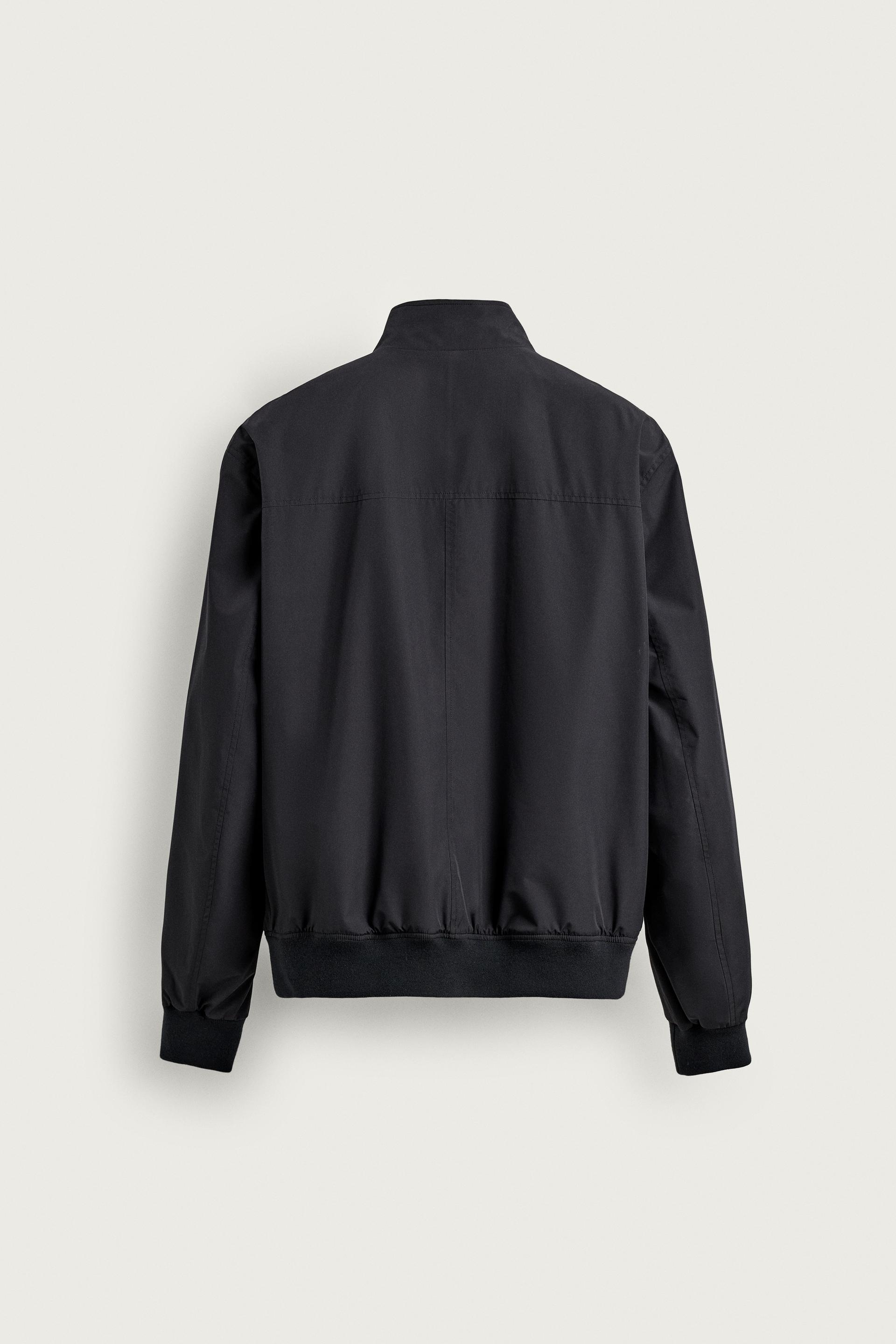 Zara Water-Repellent Tech Jacket — Navy blue