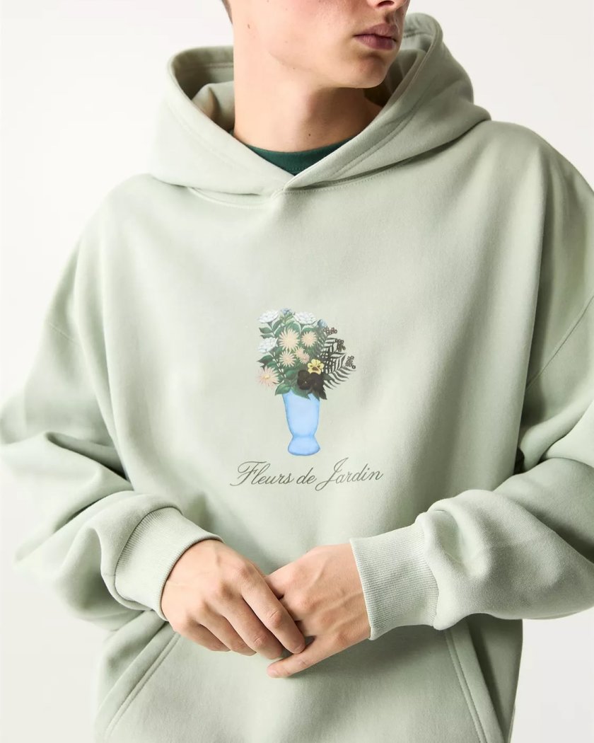 Fleurs de Jardin Hoodie — Mint