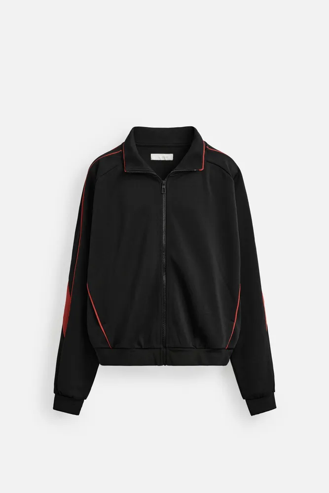 Zara Track Jacket with Red Piping