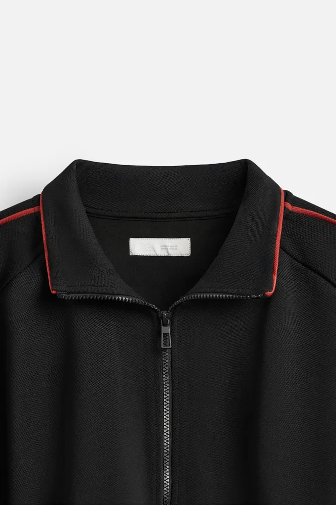 Zara Track Jacket with Red Piping