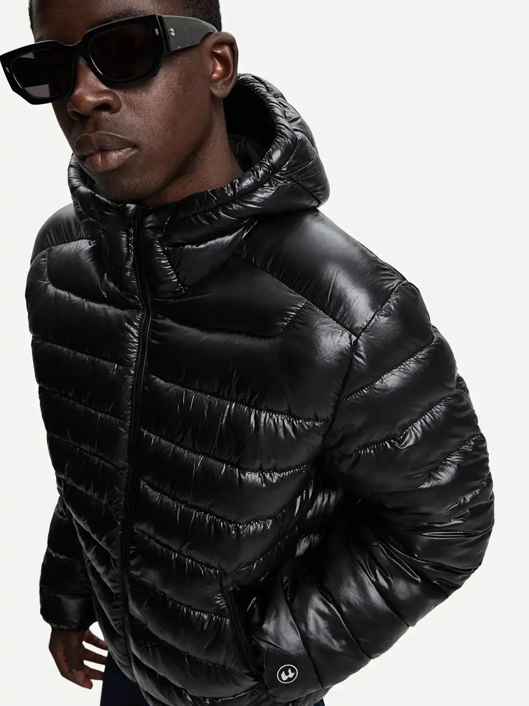 Doudoune Capuche Brillante