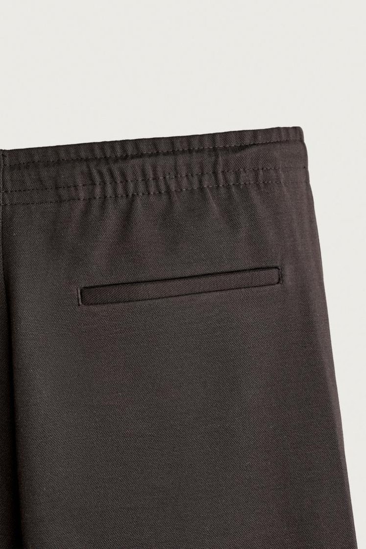 Zara Regular Fit Easy-Care Trousers — Chocolat