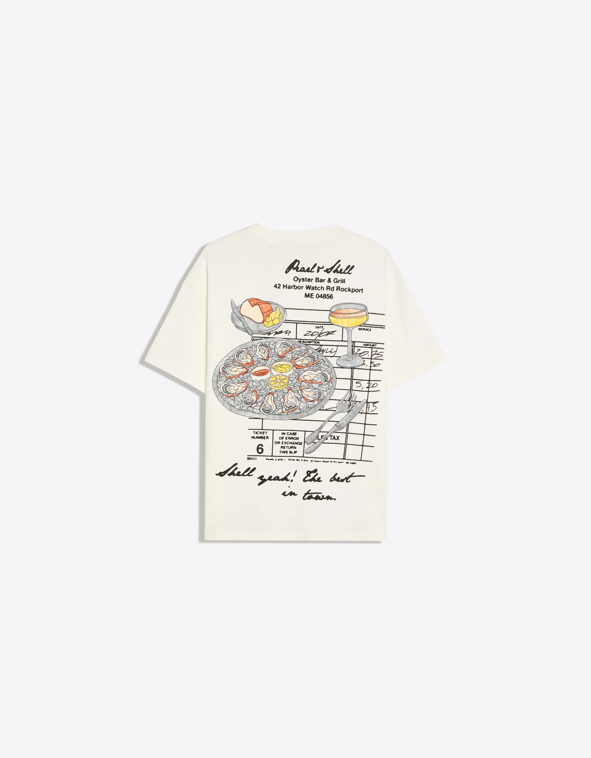Bershka Relaxed fit printed T-shirt — Off white