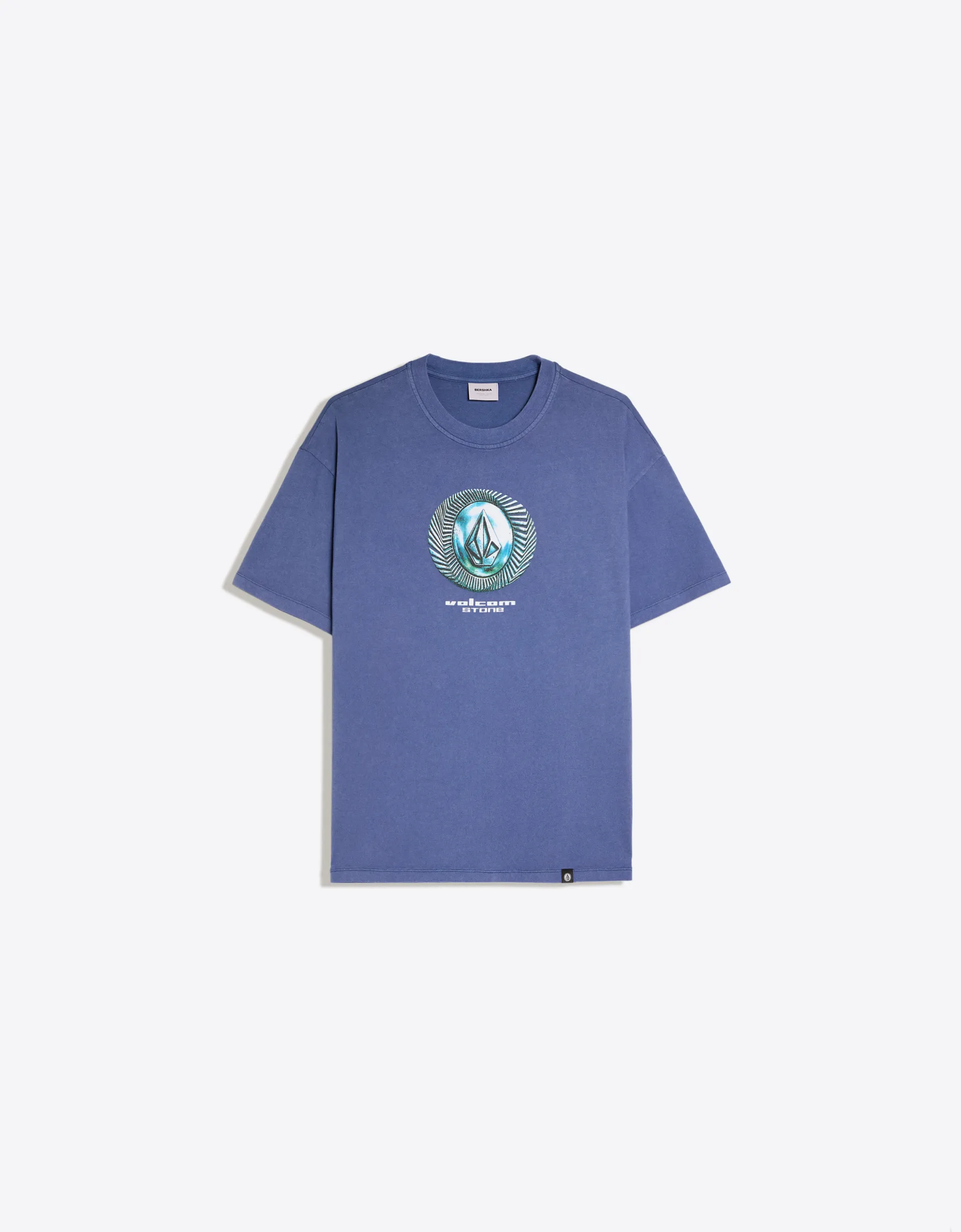 Bershka VOLCOM relaxed fit T-shirt — Light blue