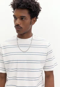 Pull&Bear JOIN LIFE BASIC T-SHIRT - Basic T-shirt - mottled blue — mottled blue
