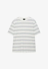 Pull&Bear JOIN LIFE BASIC T-SHIRT - Basic T-shirt - mottled blue — mottled blue