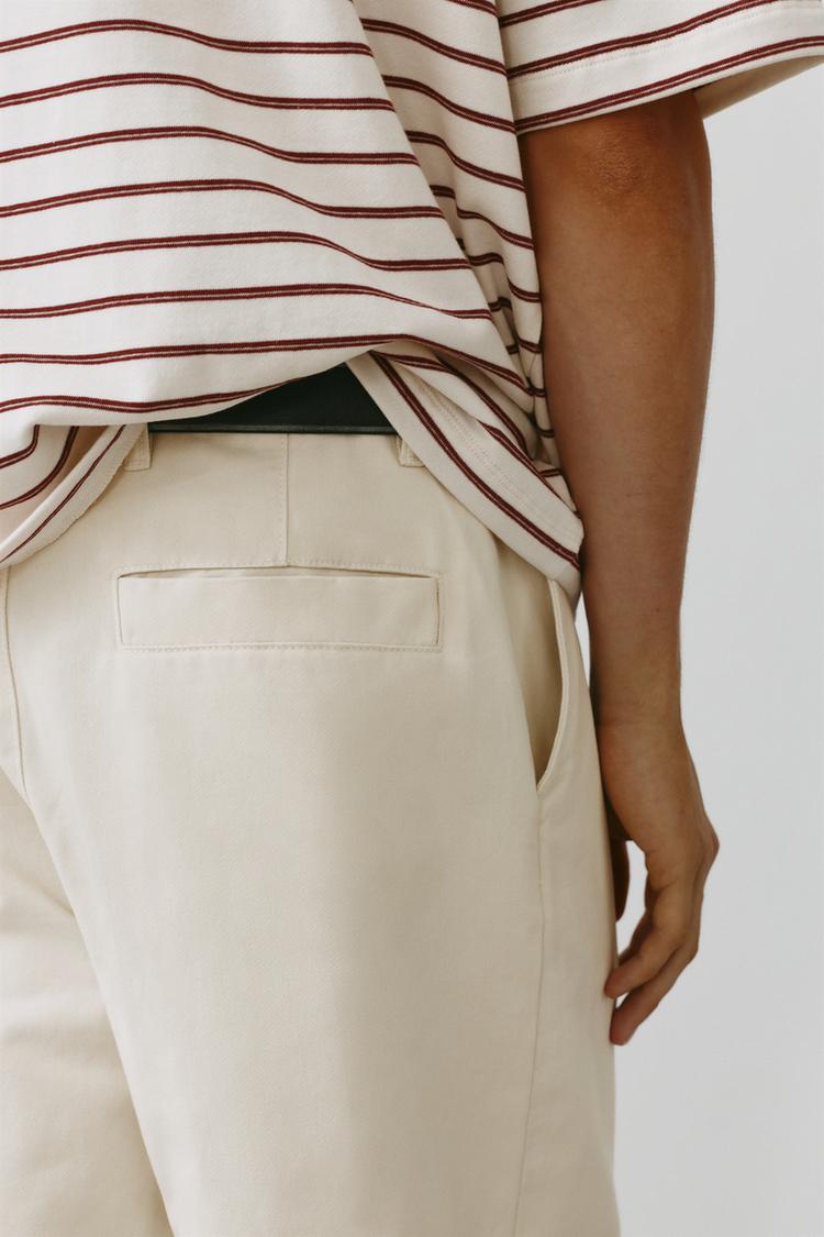 Relaxed Baggy Cotton Chino — beige