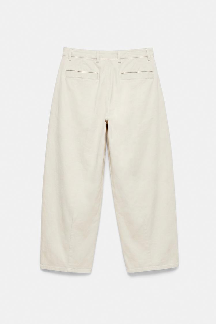 Relaxed Baggy Cotton Chino — beige