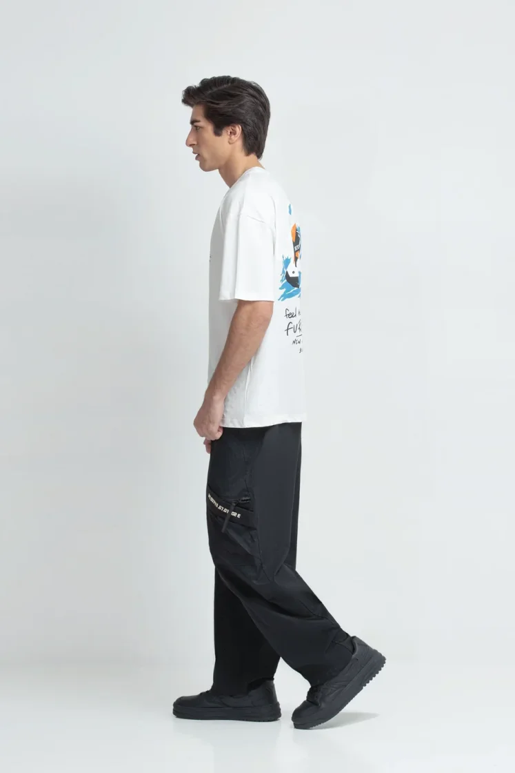 Jetski Graphic Oversize T-Shirt — White