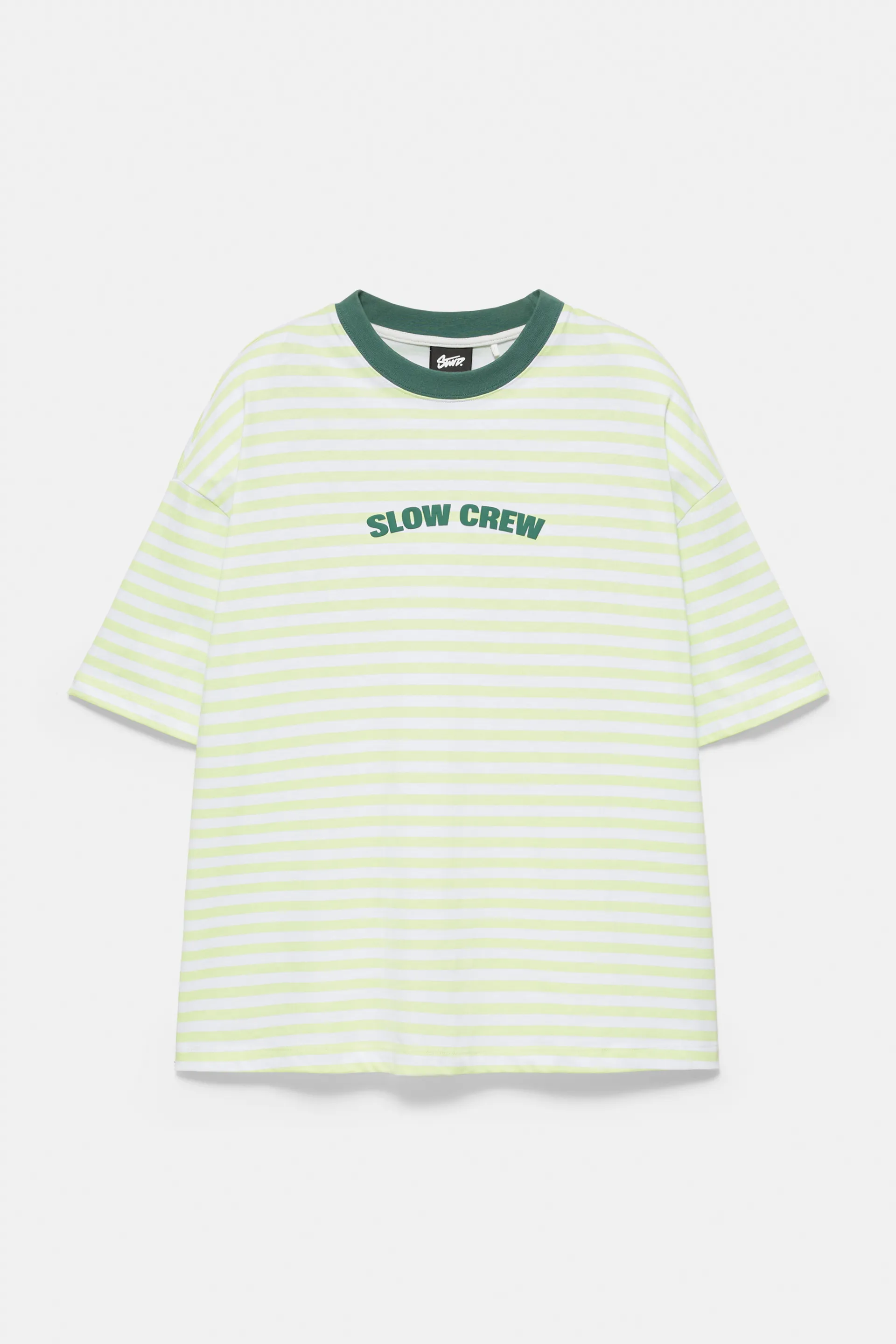 T-shirt boxy à rayures STWD — Vert