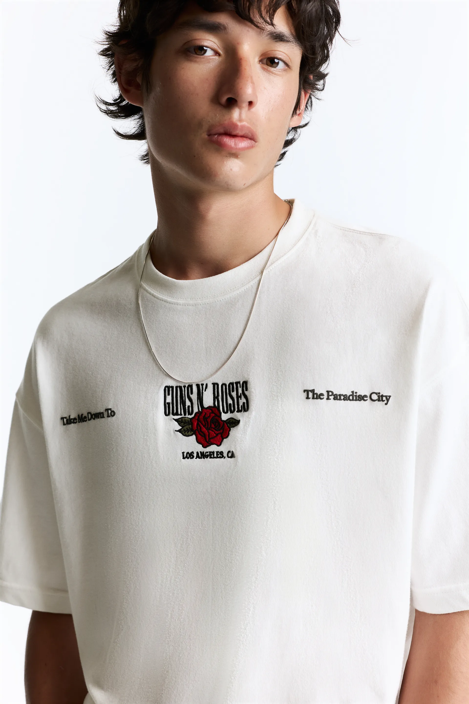 T-shirt Guns N' Roses — Blanc cassé