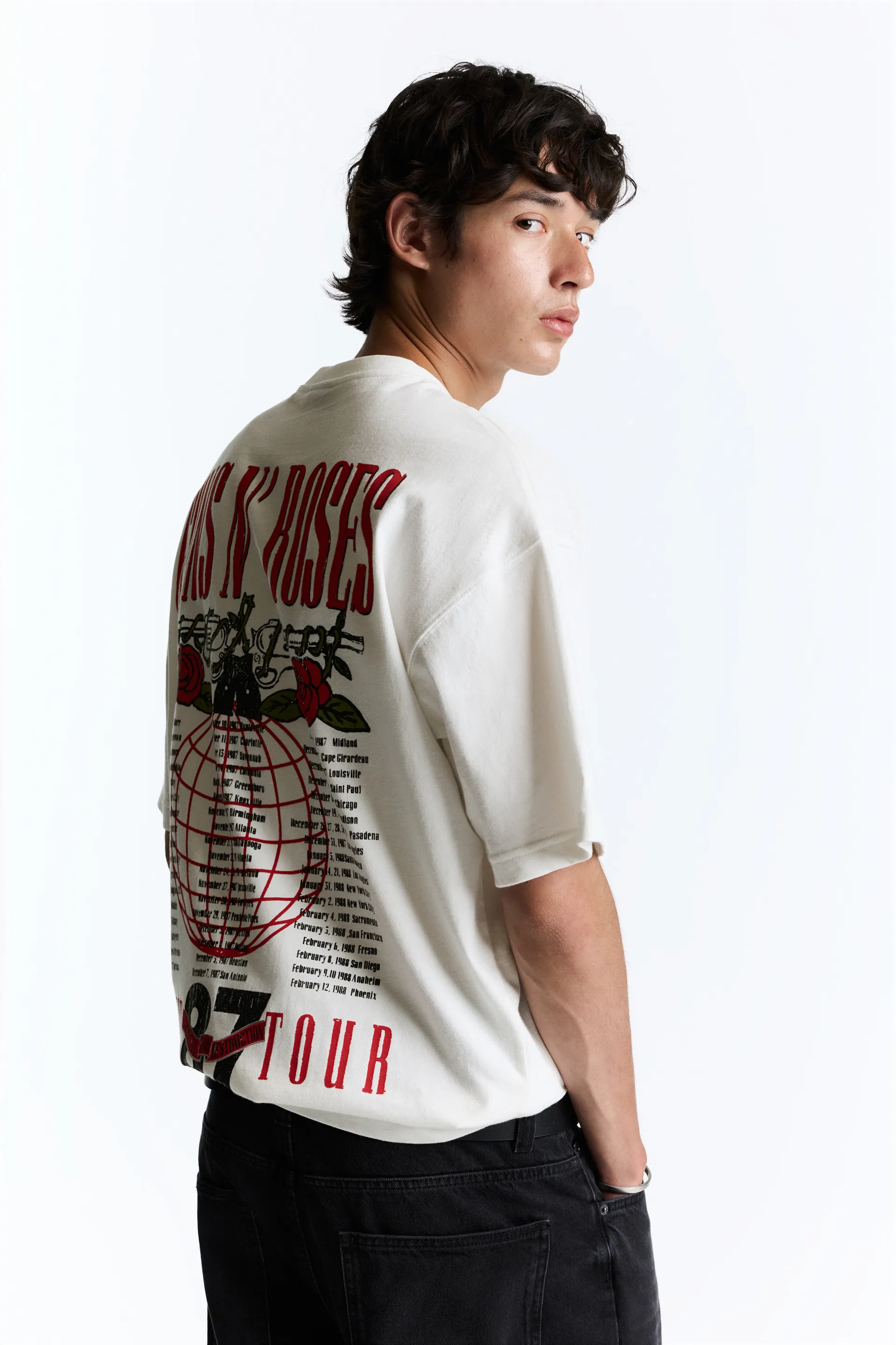 T-shirt Guns N' Roses — Blanc cassé