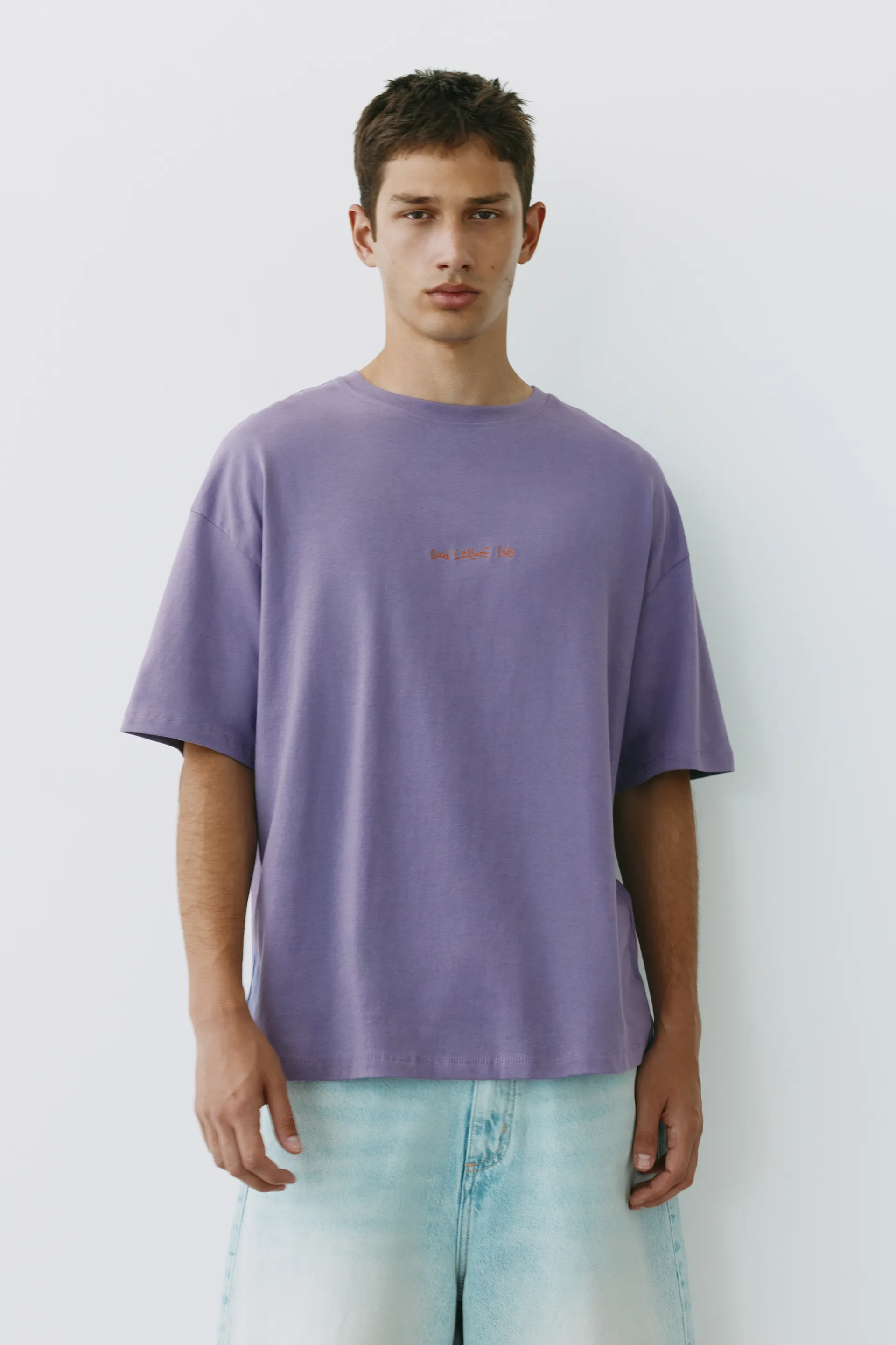 T-shirt relaxed fit imprimé — Violet