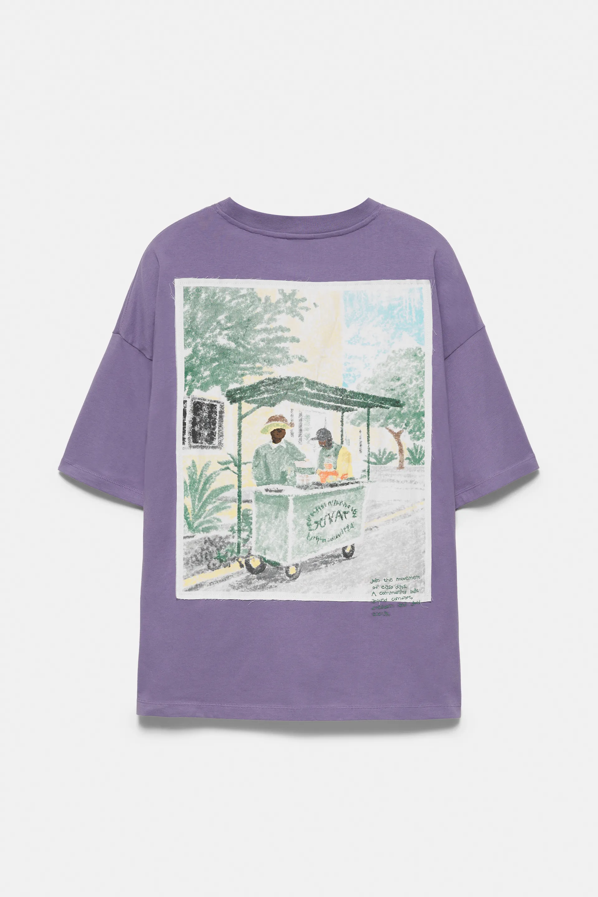 T-shirt relaxed fit imprimé — Violet