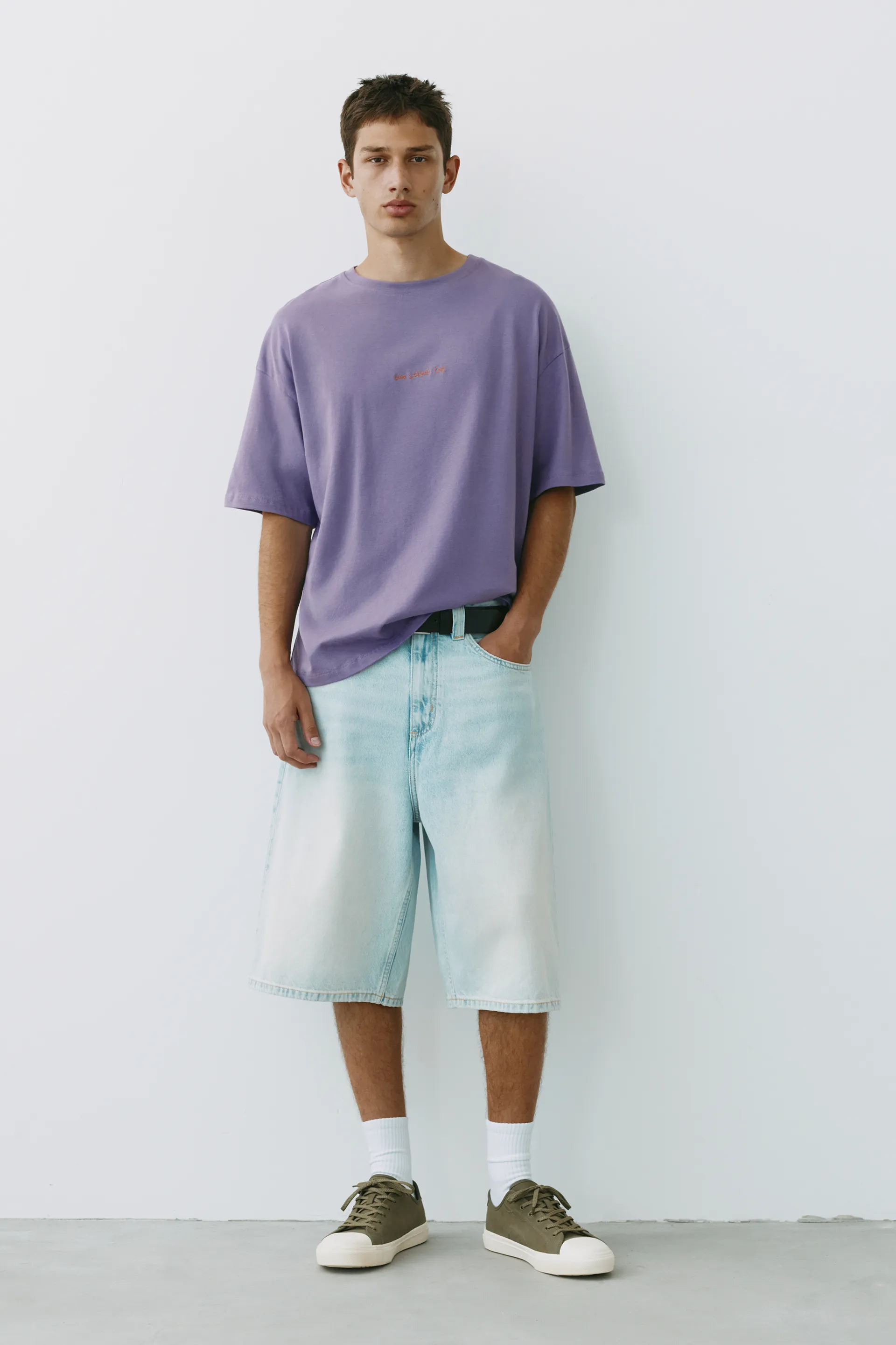 T-shirt relaxed fit imprimé — Violet