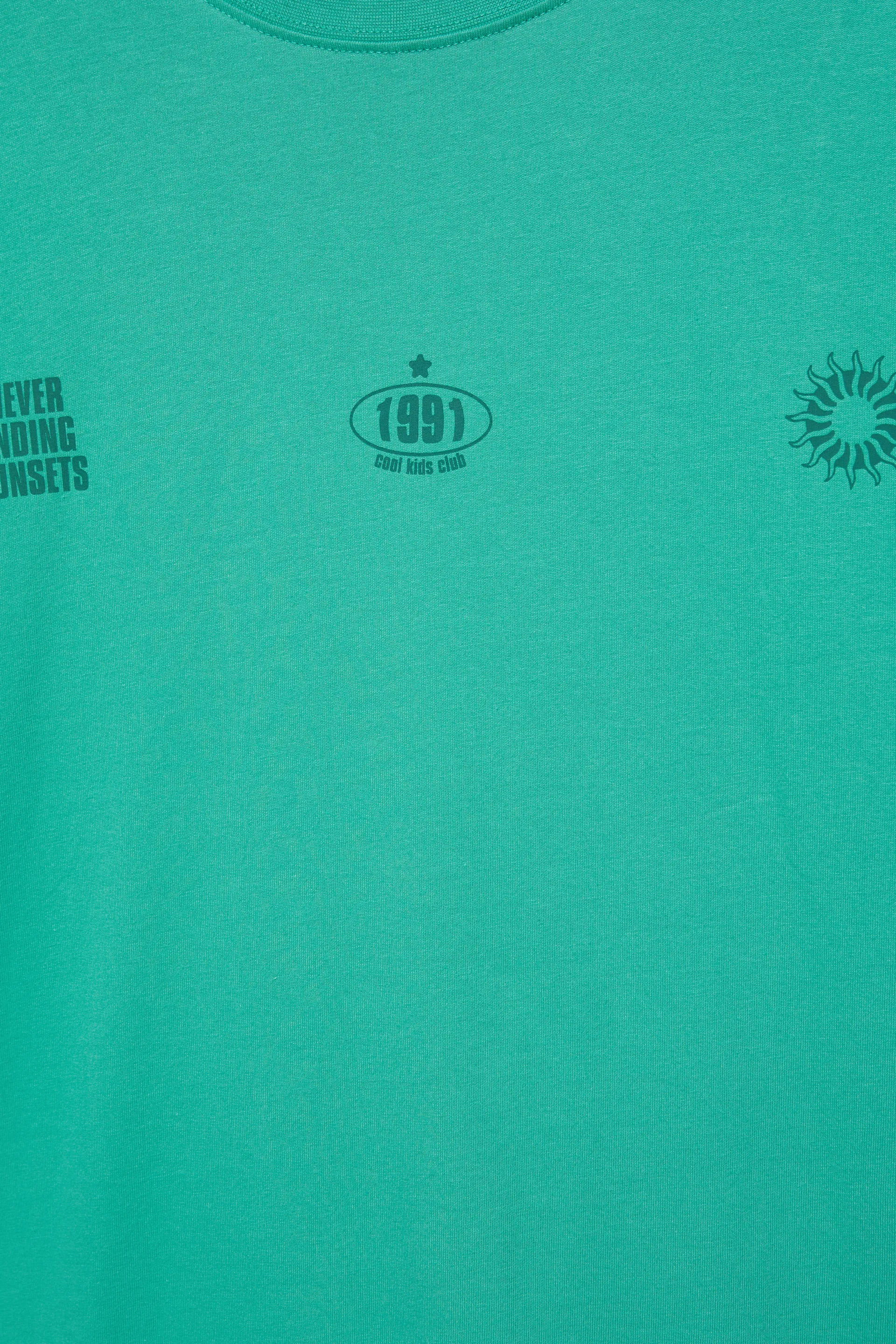 T-shirt STWD motif soleil — Turquoise