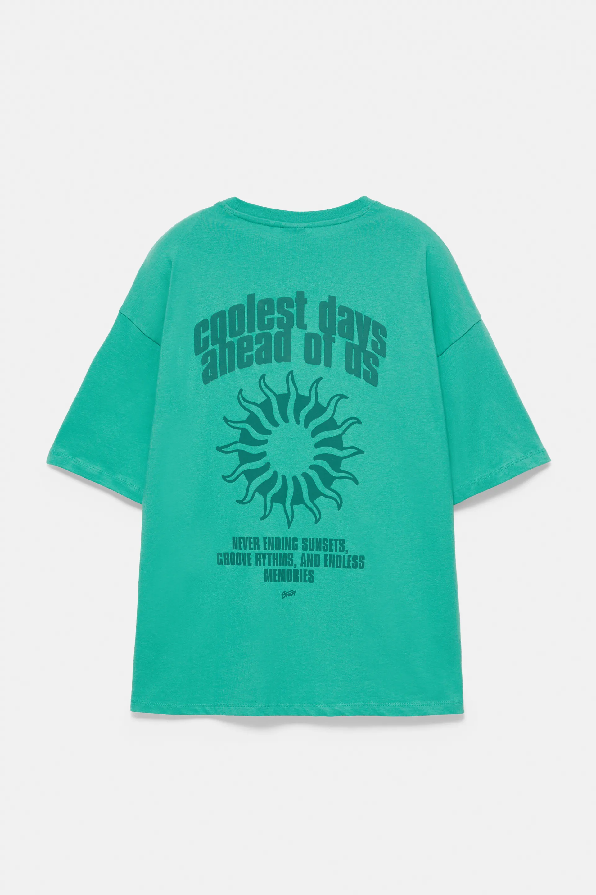 T-shirt STWD motif soleil — Turquoise